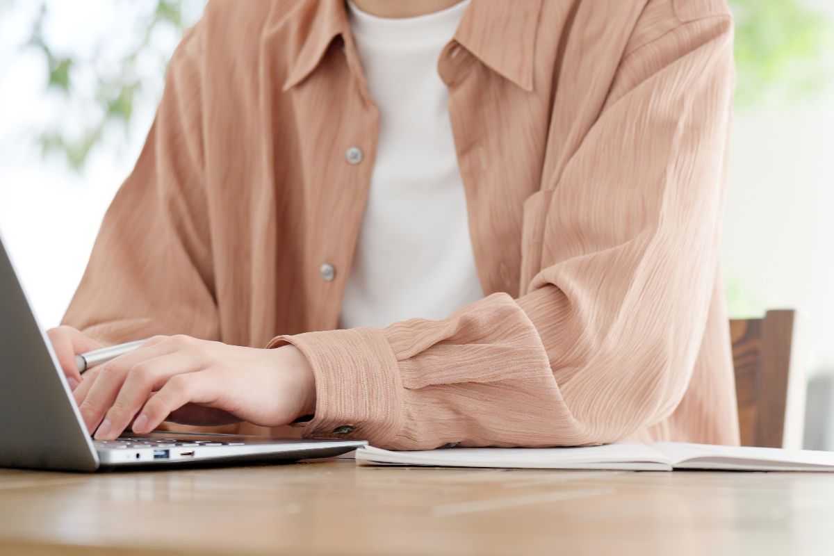 A young professional using his laptop