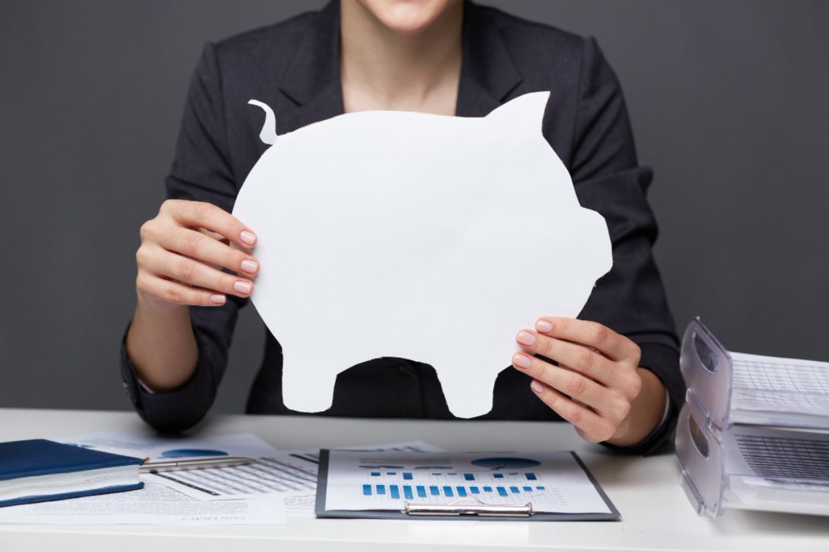 A concept of government backed savings using an illustration of a piggy bank