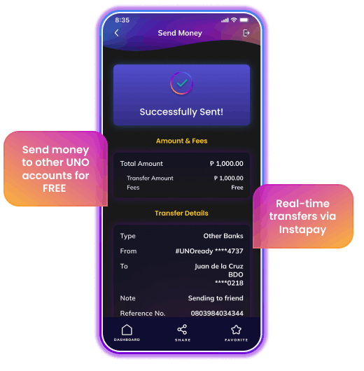 uno digital bank cellphone app send money 2