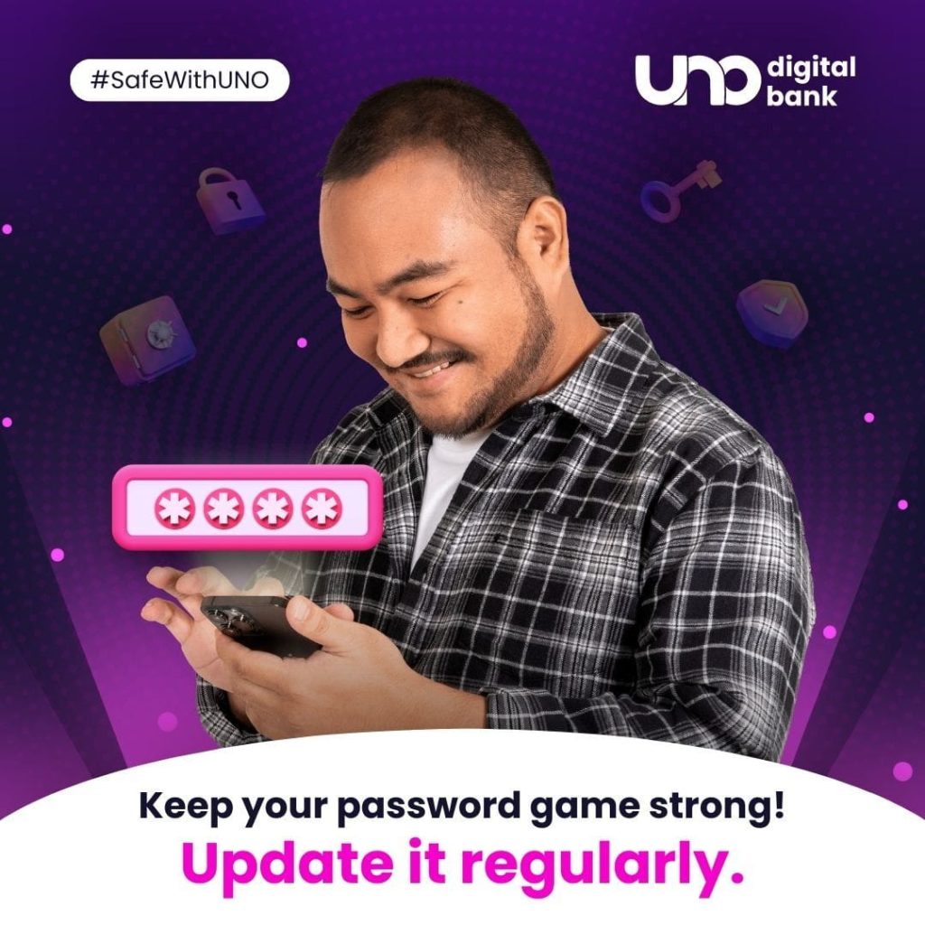 uno digital bank update password regularly