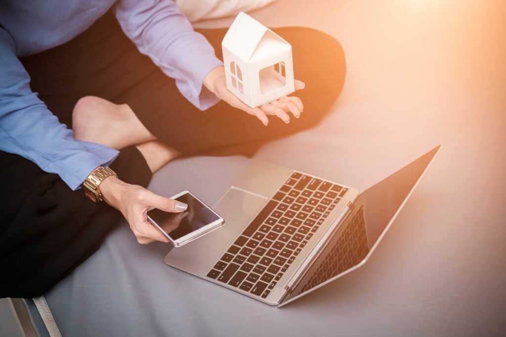Online housing loan concept