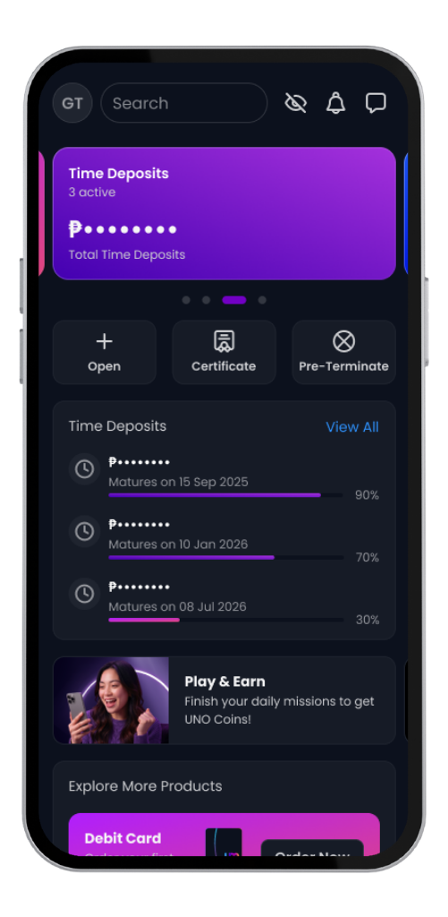 web home time deposit
